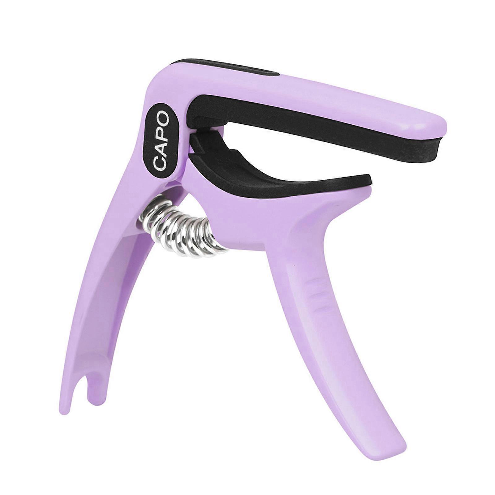 Rolling Adjustable Guitar Capo Plastic & Metal Steel Sliding Capo 4 Strings 6 Strings Acoustic Guitar For Tuning Tone Macaron purple