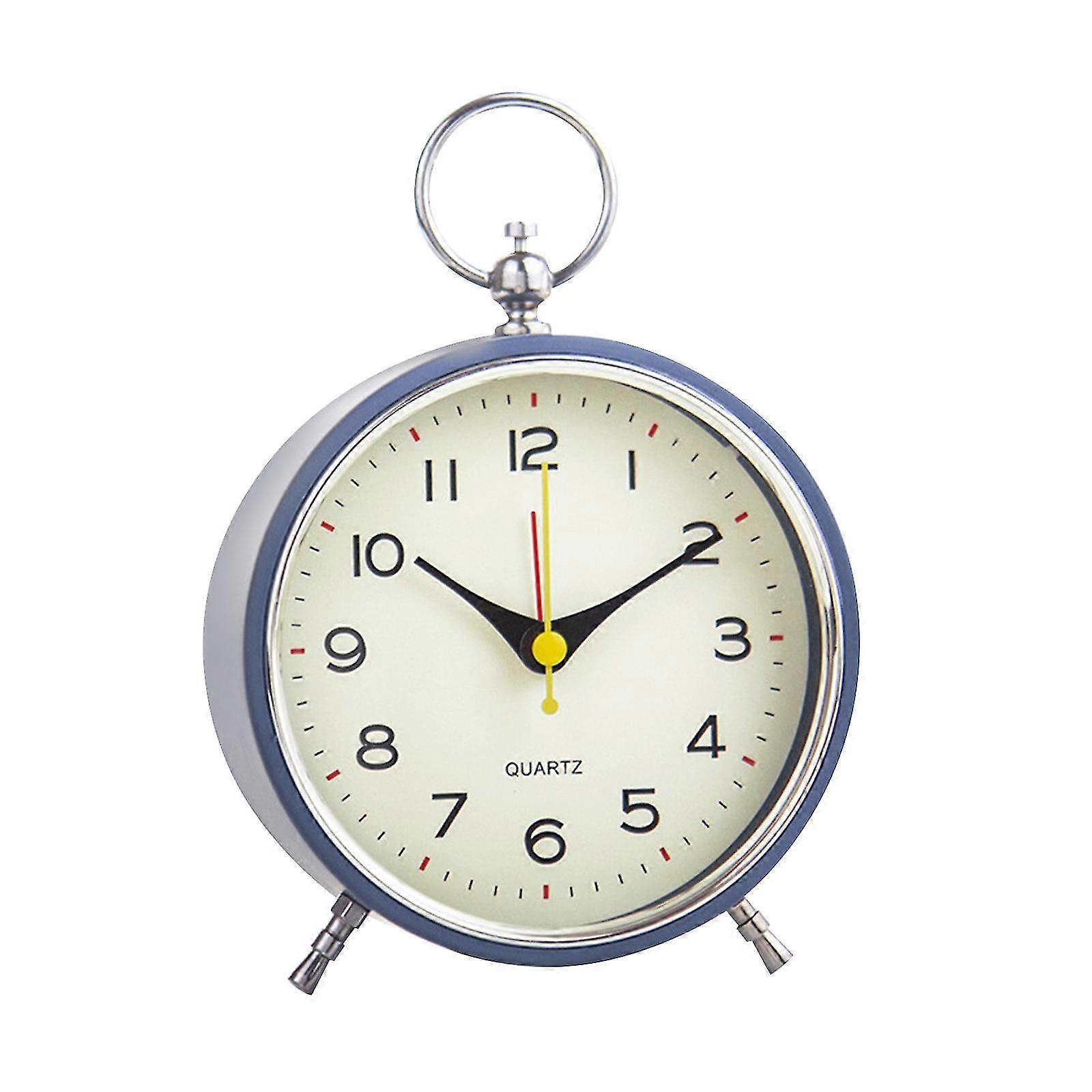 Silent Alarm Clock with Light Non Ticking Decorative Desk Table Clock Bedside Wake up Clock Bed Shaker for Study Room Bedside Edition