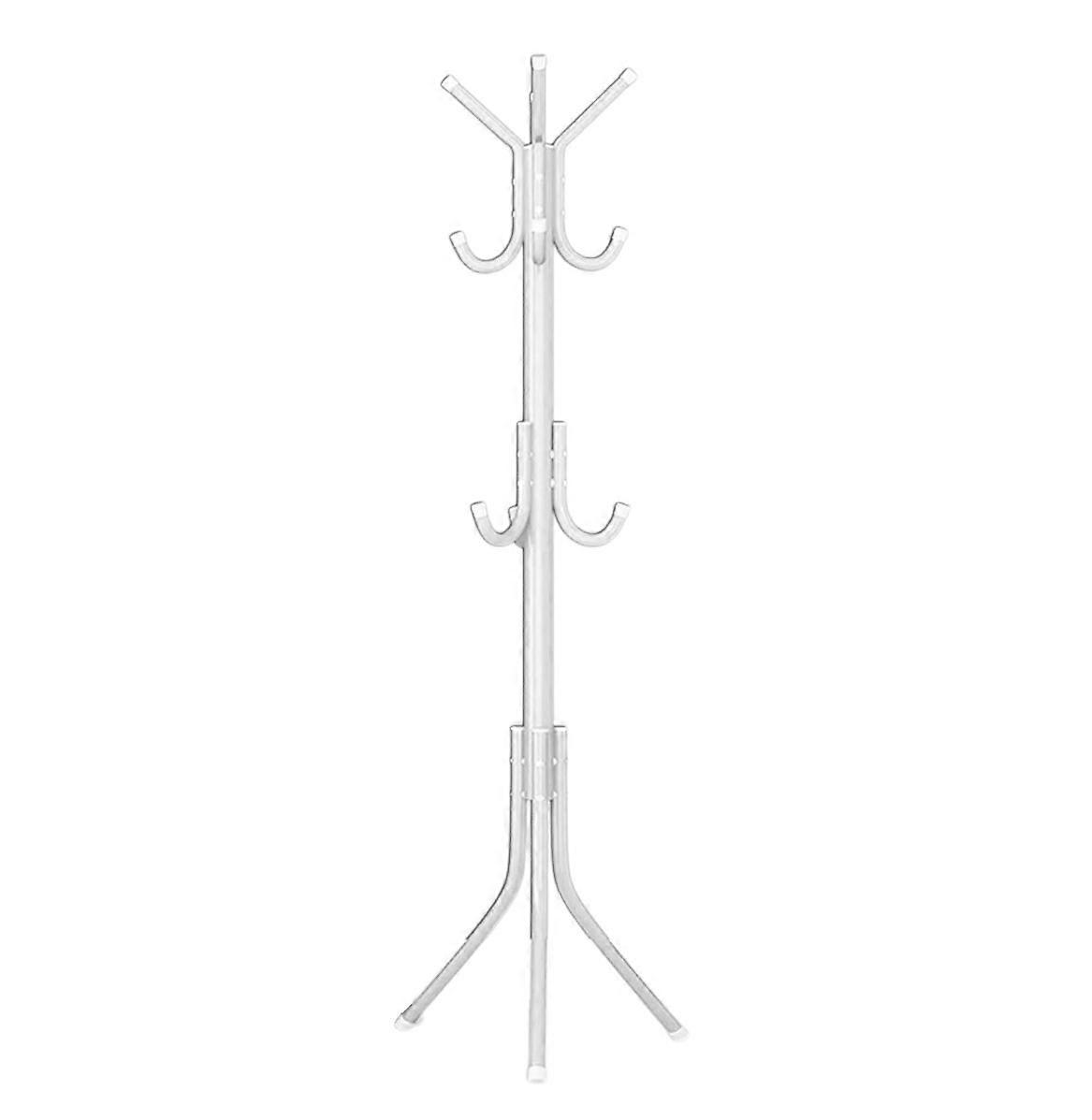 Freestanding Coat Rack Stand for Bags Clothes Coat Rack with 12 Hooks for Entryway Hallway Office Coat Tree Hat Hanger  White