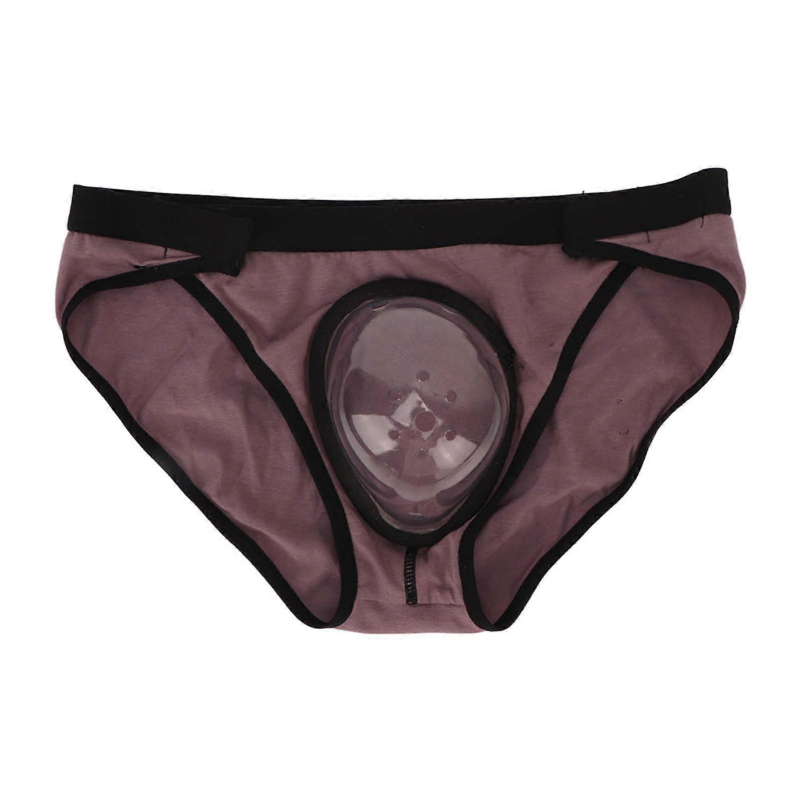 Circumcision Underwear Transparent Hemispherical Breathable Waist Adjustable Foreskin Cut Underwear for Boys M