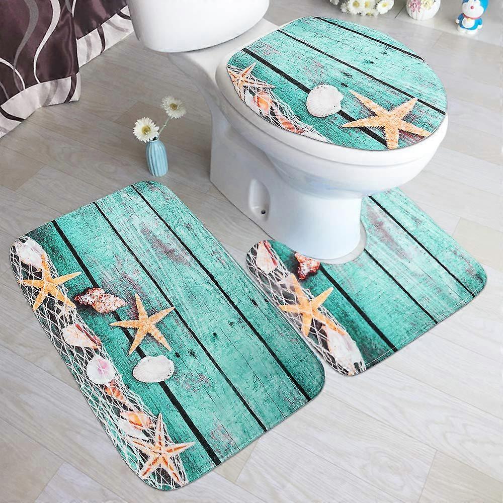 3 Piece Bath Rugs Mat Set for Bathroom and Kitchen