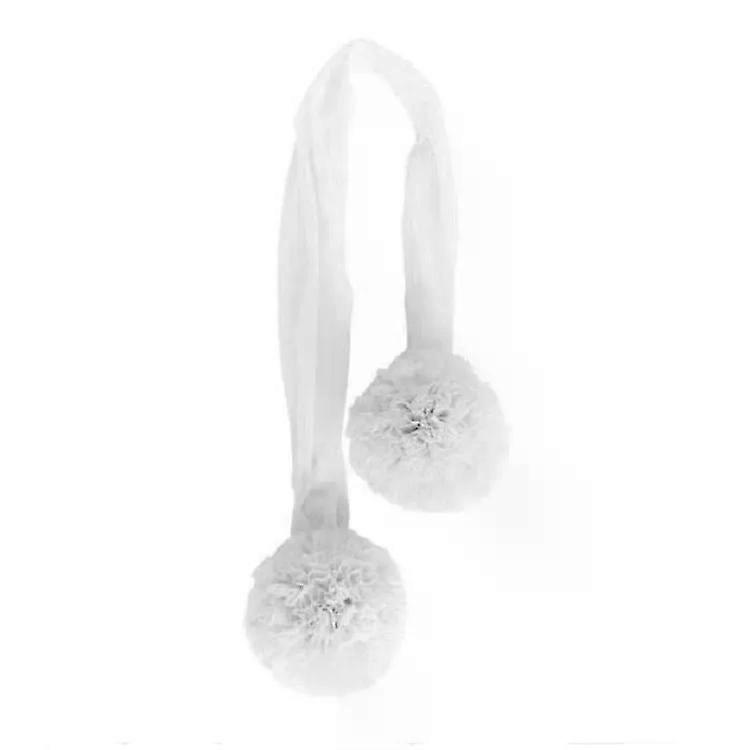 テントヤーンボールペンダント-パーティーホワイトホワイトヘアボールウォールデコレーション