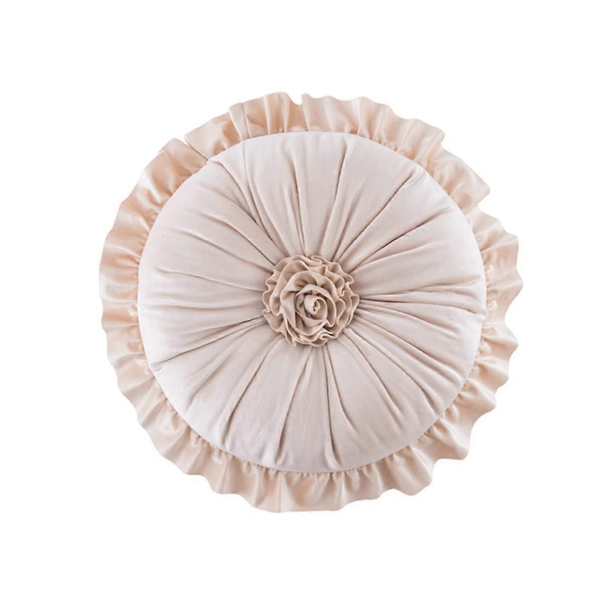 Velvet Ruffle Pillow for Home Decoration Sofa Chair Bed Car Floating Window Floor