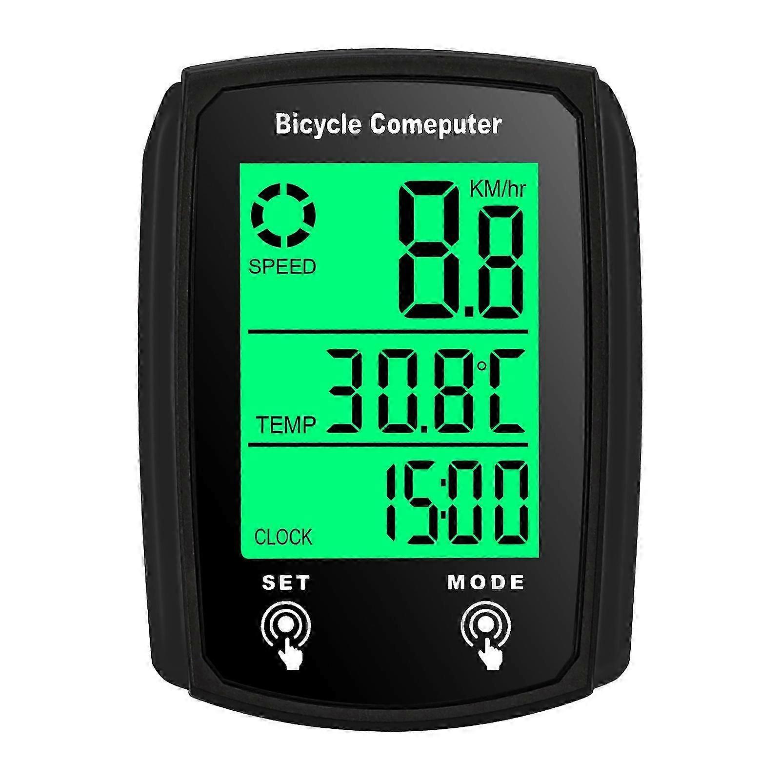Kablet cykelcomputer 19 funktioner Touch Bike Speedometer kilometertæller Vandtæt cykelcomputer med baggrundsbelysning