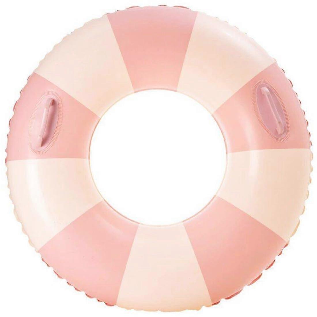 Children's Swimming Ring, Inflatable Pool Float with Fruit Design, Pink Stripe for Kids and Adults, Summer Beach Party Accessory
