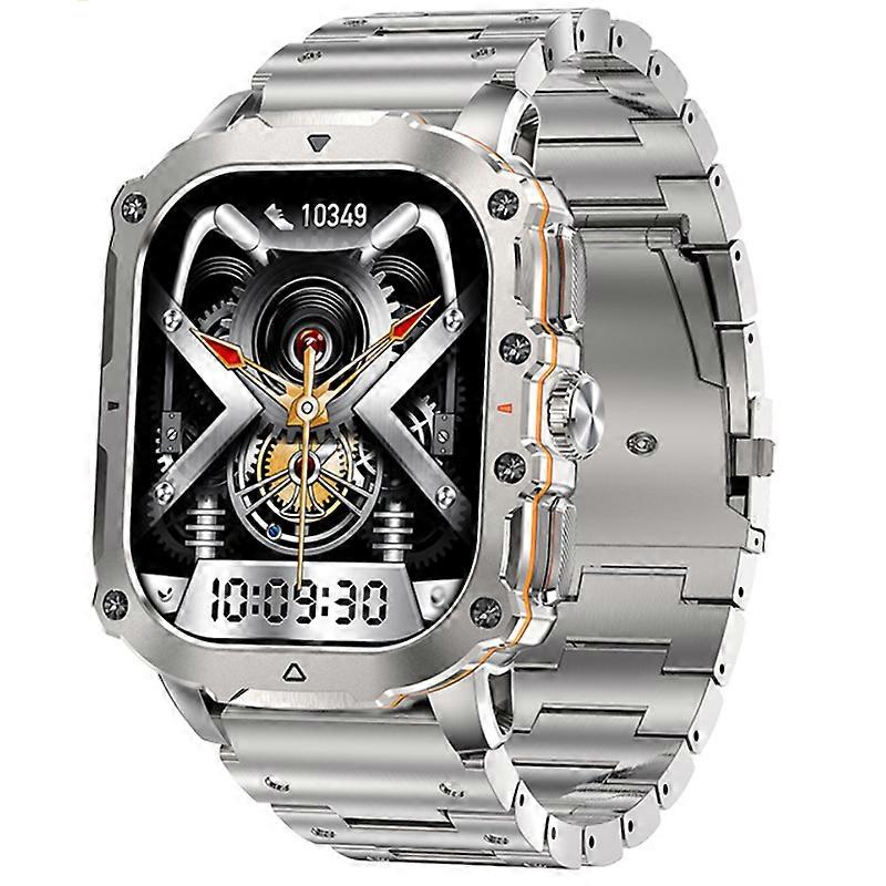 Smartwatch with Sports, Outdoor Use, Bluetooth Calling, Heart Rate, Blood Oxygen, Sleep Monitoring(Silver)