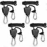 4 Pcs Pulley Ratchets Heavy Duty Rope Clip Hanger Adjustable Lifting Pulley Lanyard Hanger Kayak And Canoe Boat Bow Rope Lock Tie Down Strap, Size S