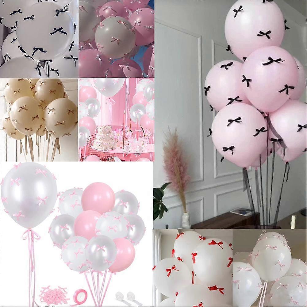 Bow Balloon Decoration 12 Inch Bow Latex Balloon Bundle Photo Decoration