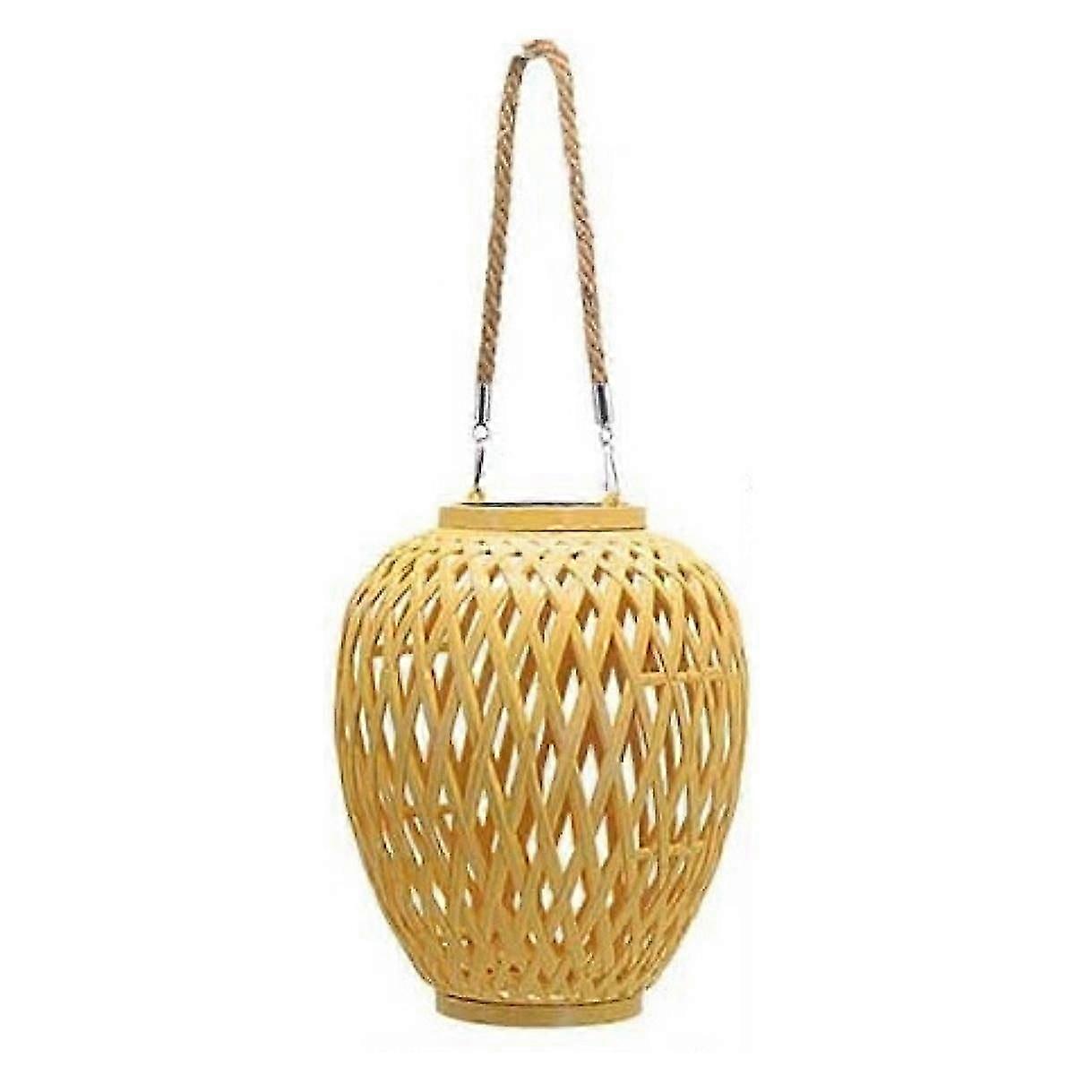 Mini lampada a sospensione a sospensione in rattan intrecciato - Lampada da soffitto in vimini naturale B