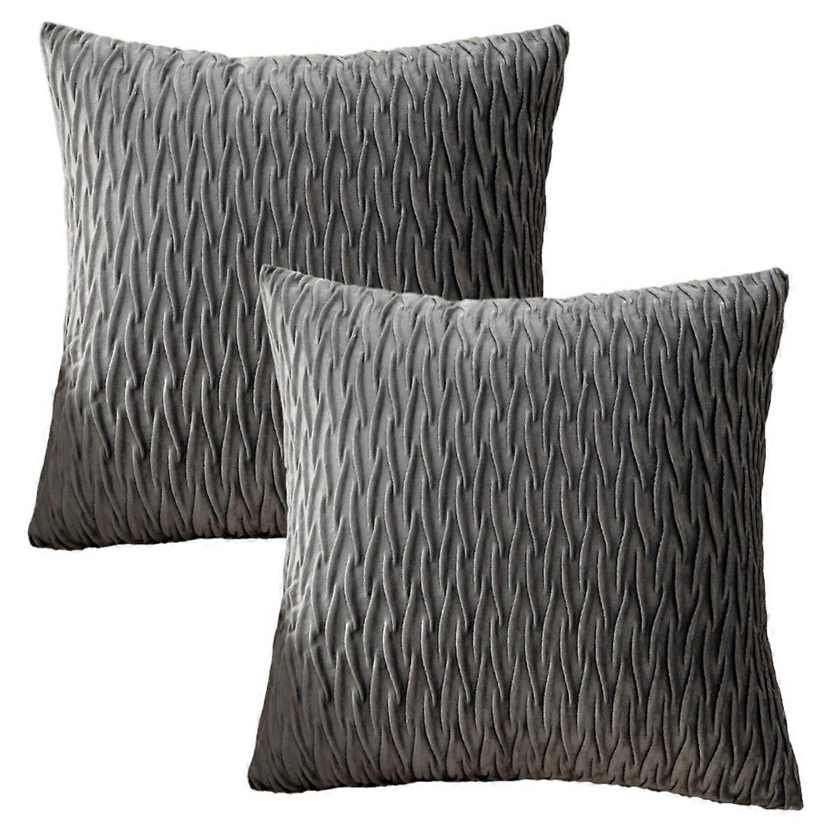 Set of 2 velvet decorative embrace pillowcase square texture set Pillowcase sofa bedroomE