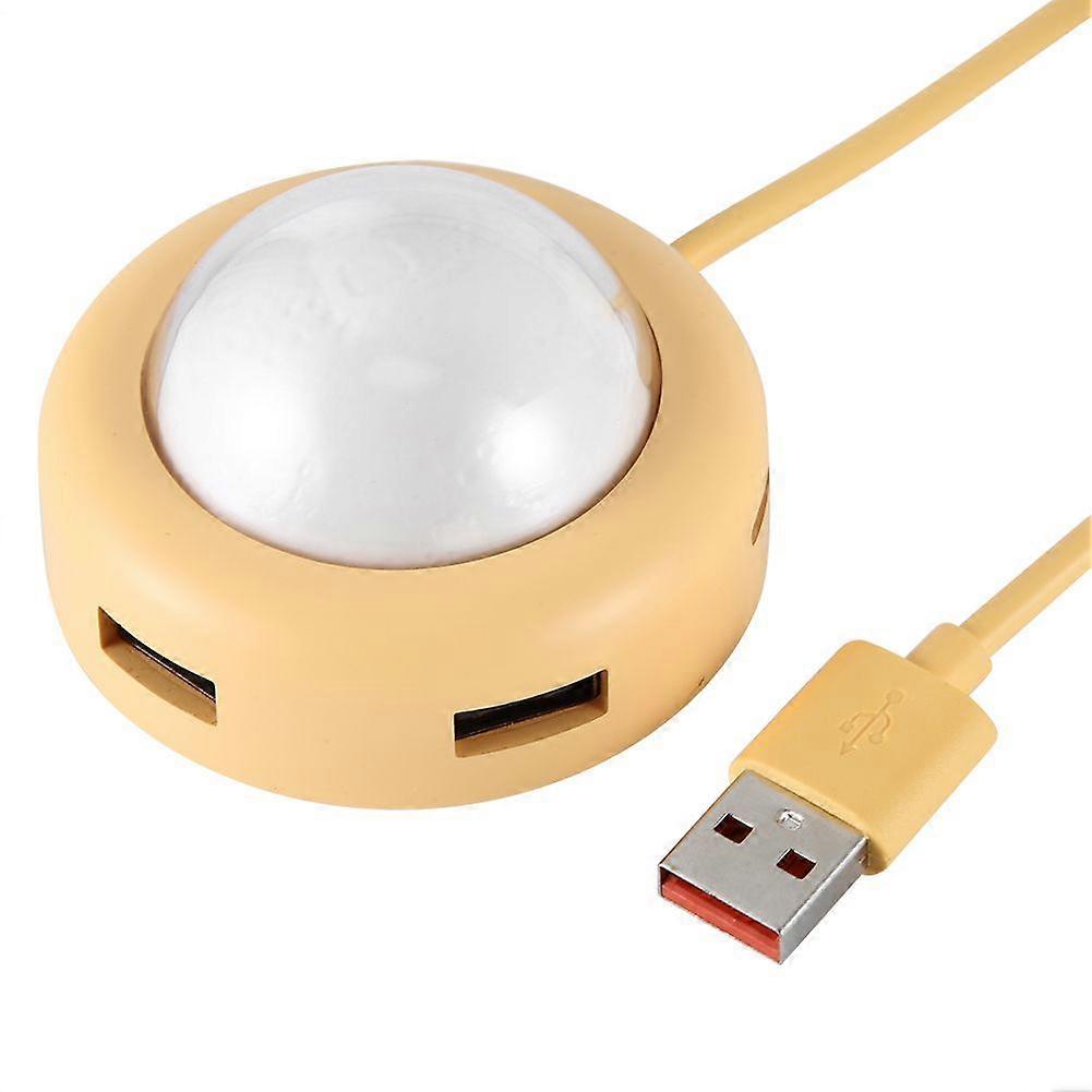 USB Hub Splitter Adapter 4 Port MultiFunction LED Light TypeC Extender for Mouse Keyboard U Disk