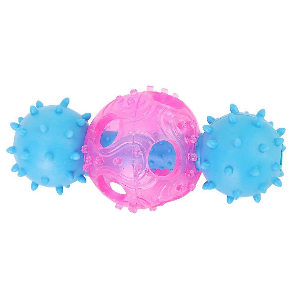 TPR Hollow Dumbell Shape Interactive Dog Chew Bite Toy Puzzle Puppy Toys