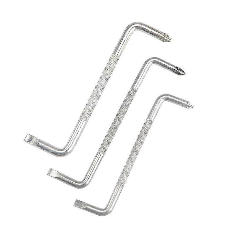 Angled screwdriver set - flat/cruciform - 3 pieces