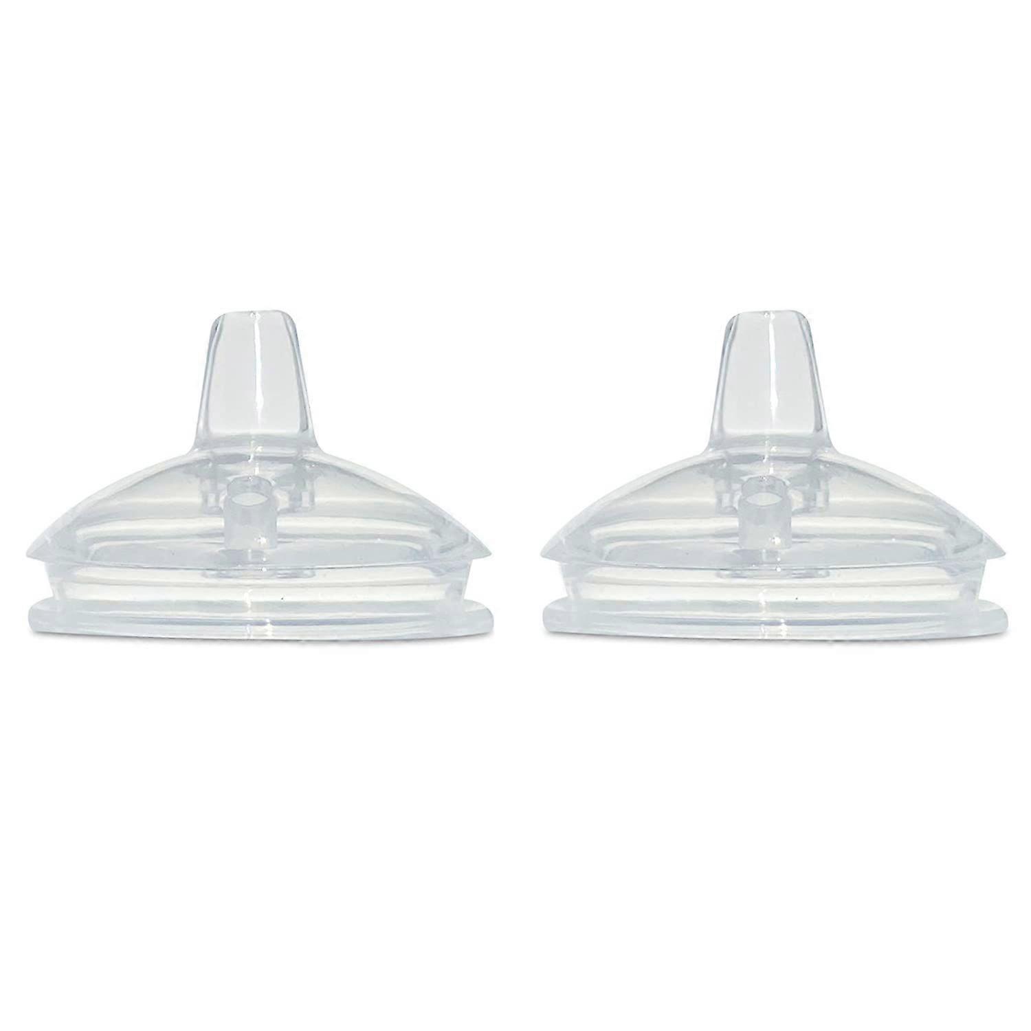 2pcs Sippy Spout Nipples for Baby Bottle and for Mason Baby Bottle Easy To Clean Spill-Proof, 7CM Diameter