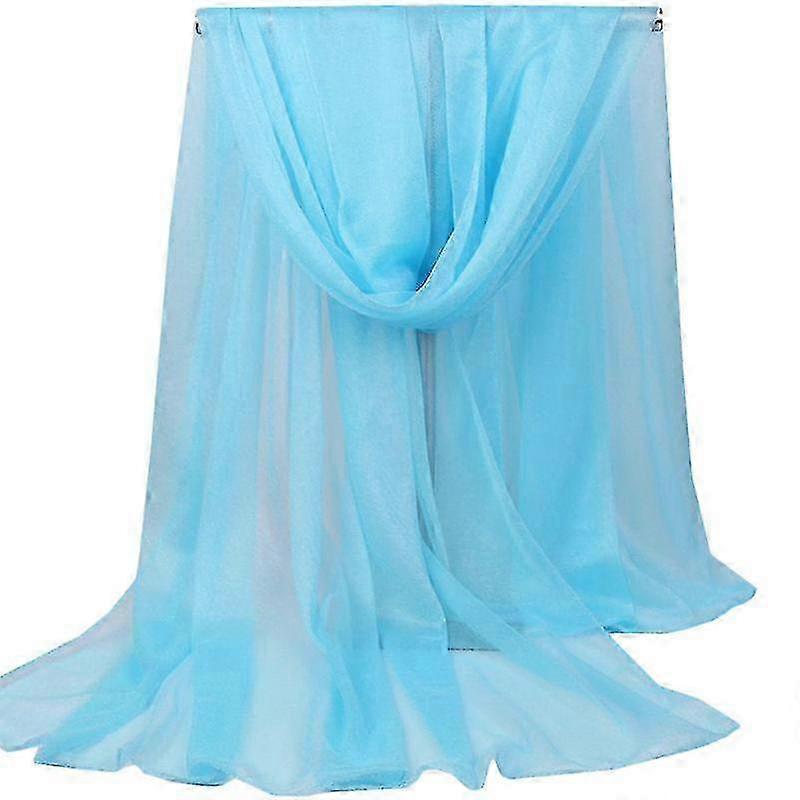 Chiffon Silk Casual Women's Long Wrap Scarf with Soft Stole Design