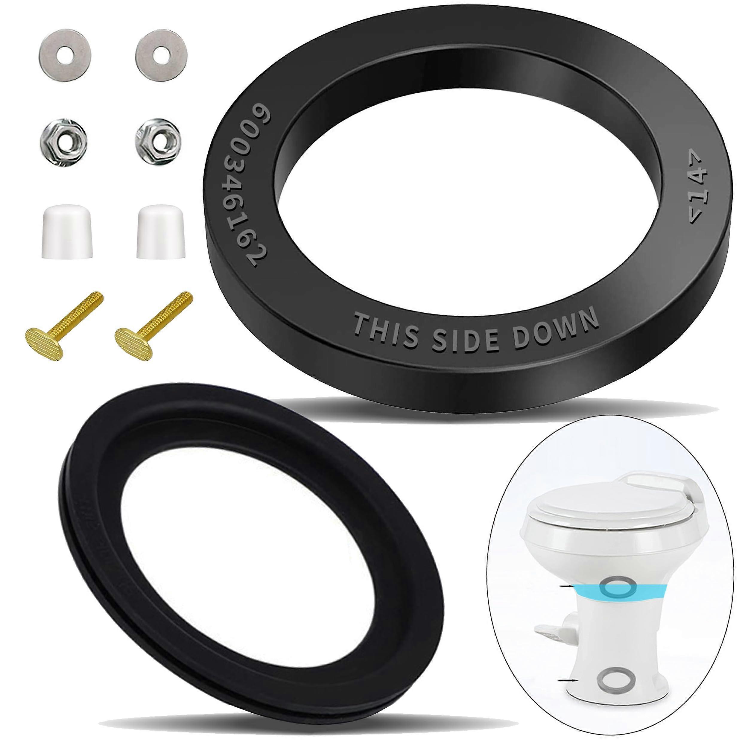 RV Toilet Seal, 385311652 RV Toilet Replacement Seal and 385311658 RV Toilet Seal Flush Compatible with Dometic 300/310/320 Toilet, 2 in 1 Seal Kit