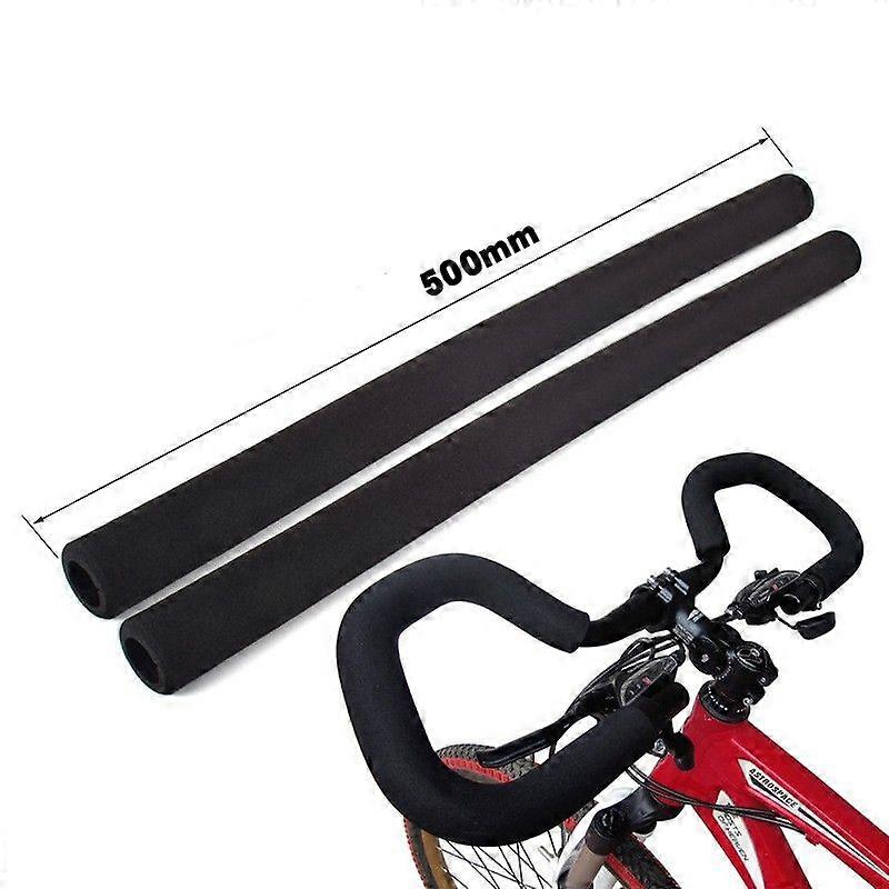 2 Pack Bicycle Handlebar Sponge Foam Rubber Flexible Handlebar Inner Diameter 21mmGlossy
