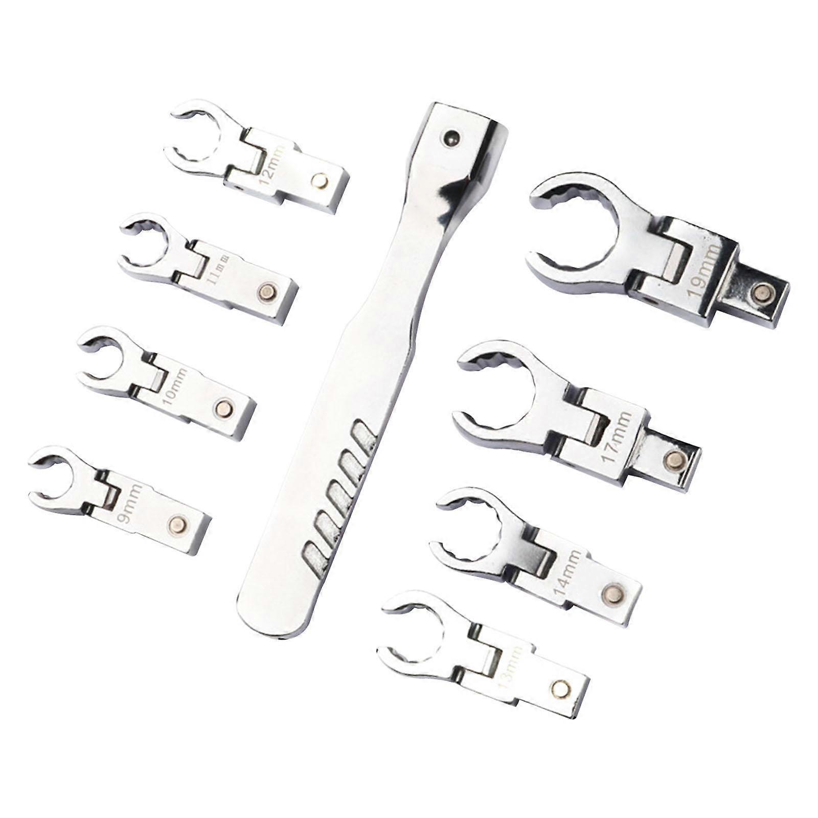 Combination Wrench Spanner Anti Rust Rotatable Interchangeable Head for