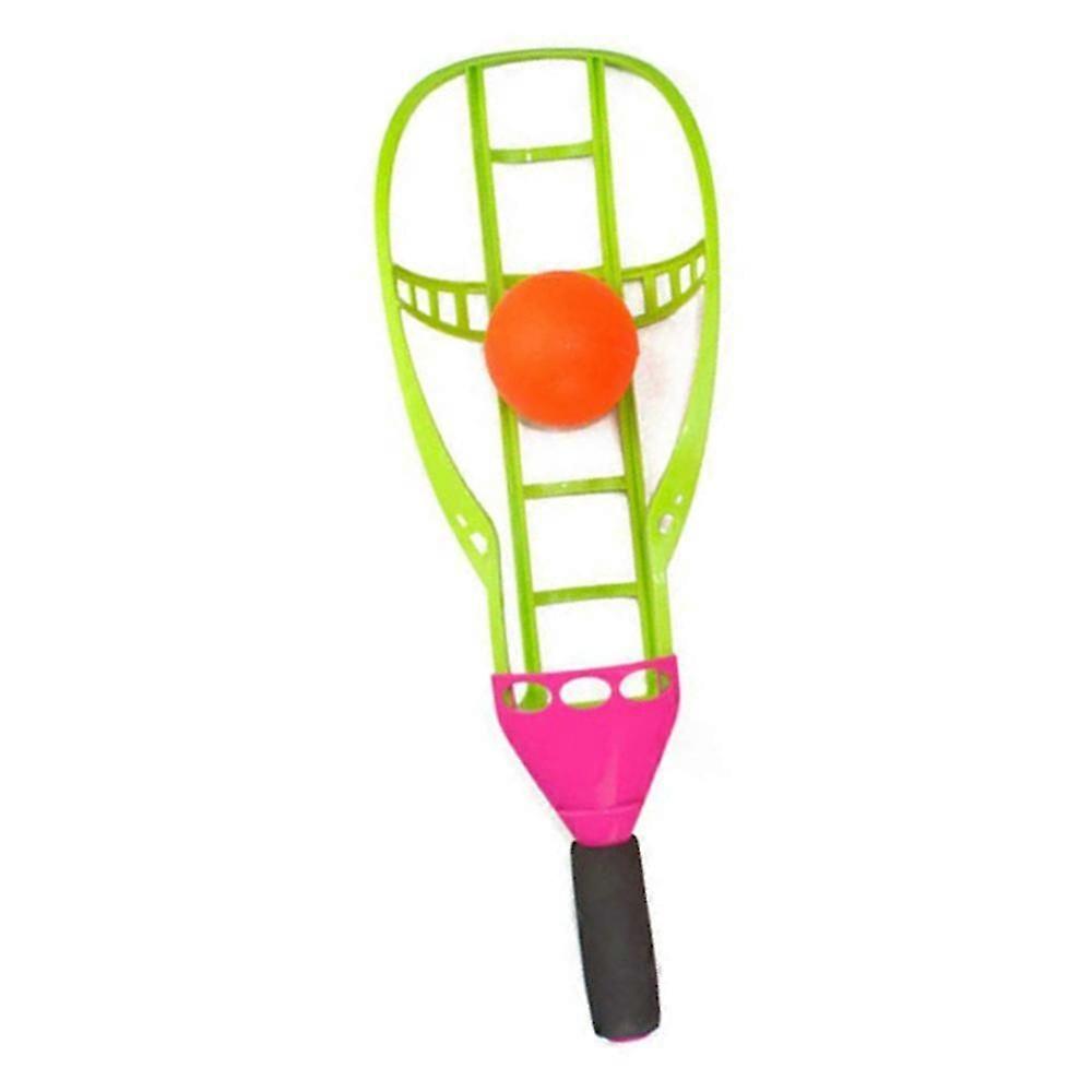 Children Launch Catch Ball Game Set Toss Ball Toy Launch Catch Ball Game 2 Rackets 2 Balls