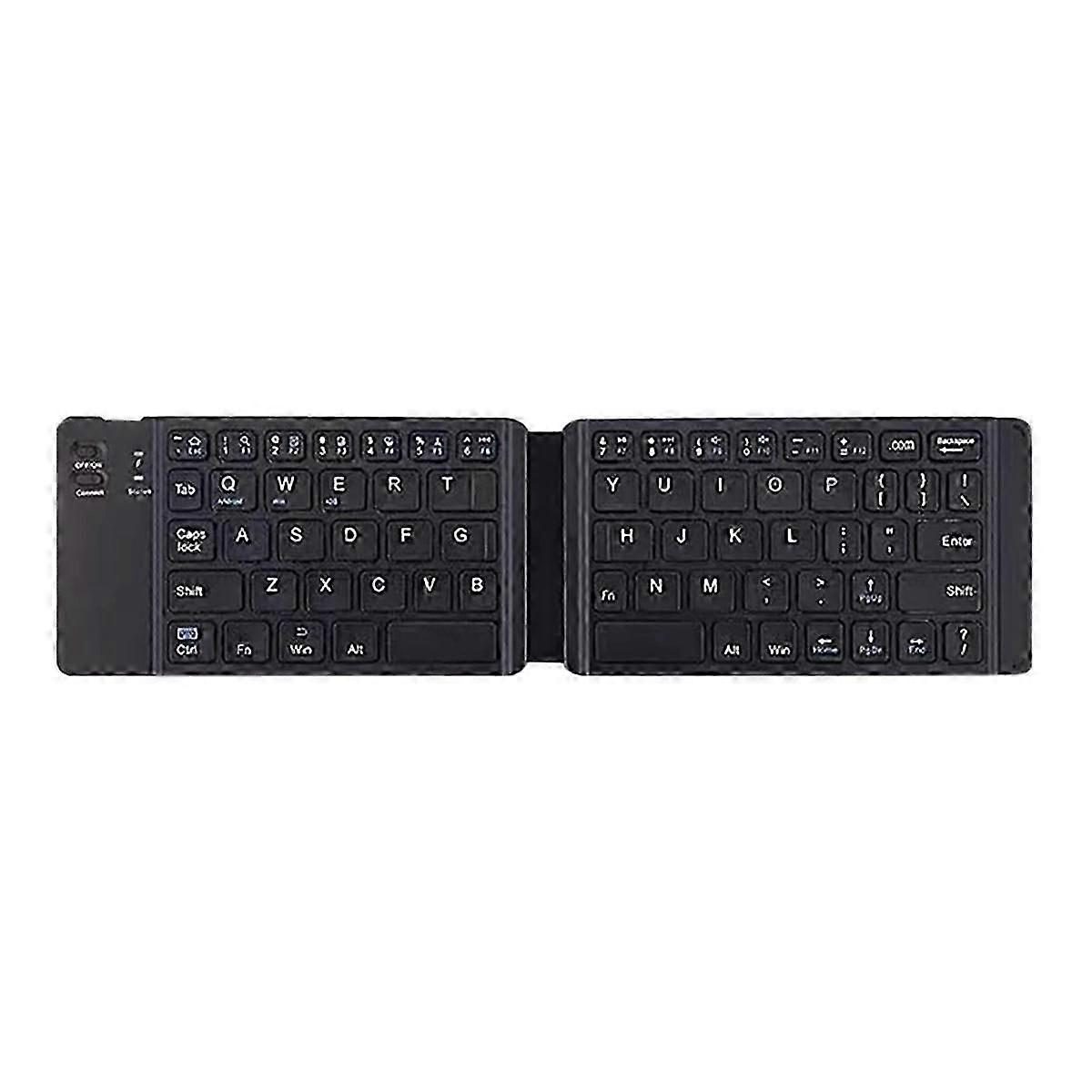 Dual Folding Wireless Bluetooth Keyboard for Cell Phone Tablet Computer Mini Mute MultiFunction Ke