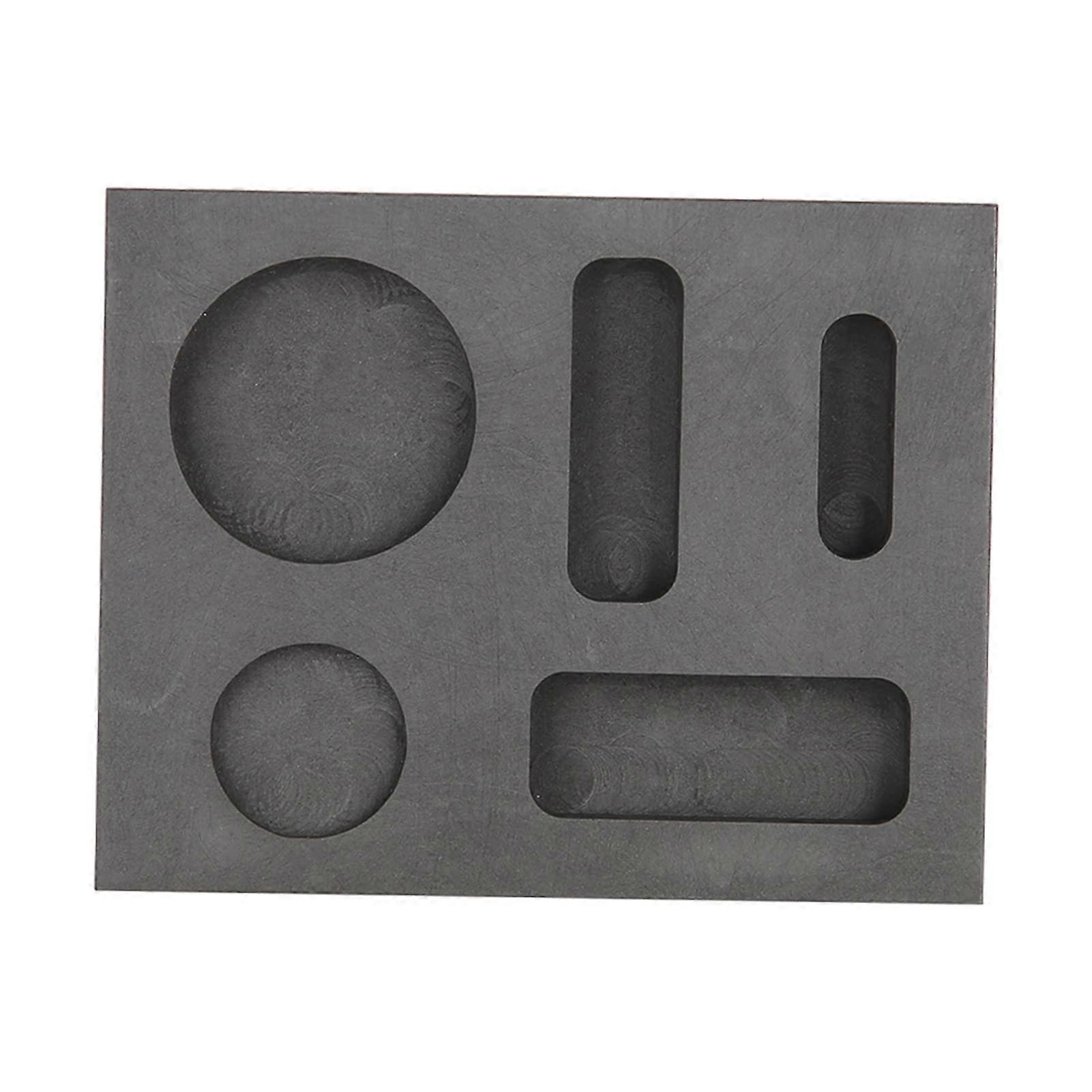Graphite Crucible Mold 7.1x5.1x1.1cm for Melting, Casting, and Scrap Refining - High Thermal Stability, 180g