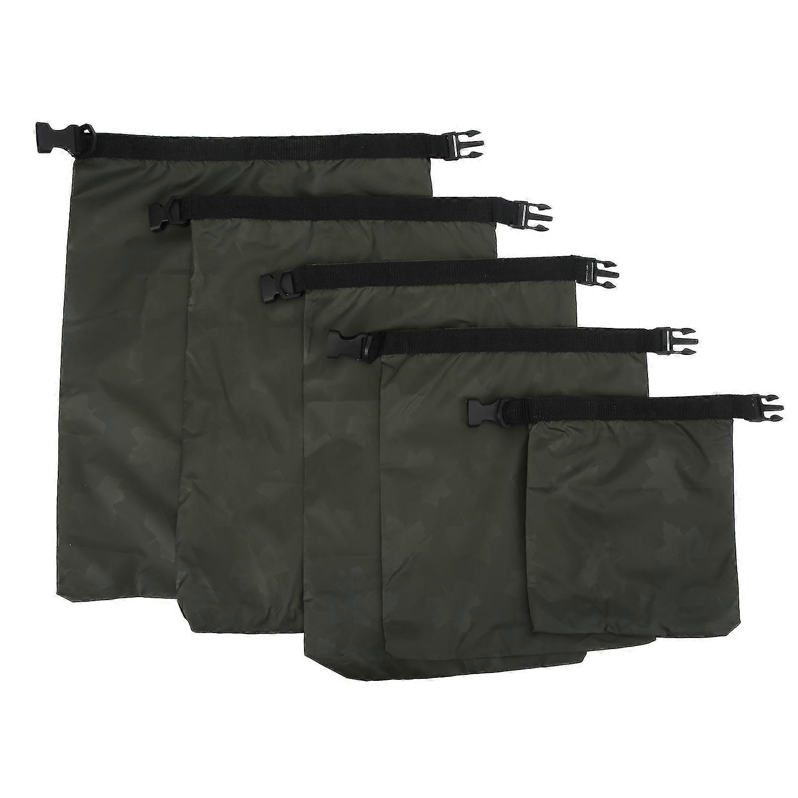 5 قطع في الهواء الطلق السباحة للماء حقيبة التخييم التجديف تخزين حقيبة جافة للتجديف بالكاياك التجديف البوارب المشي لمسافات طويلة الجيش الأخضر SZRH AC