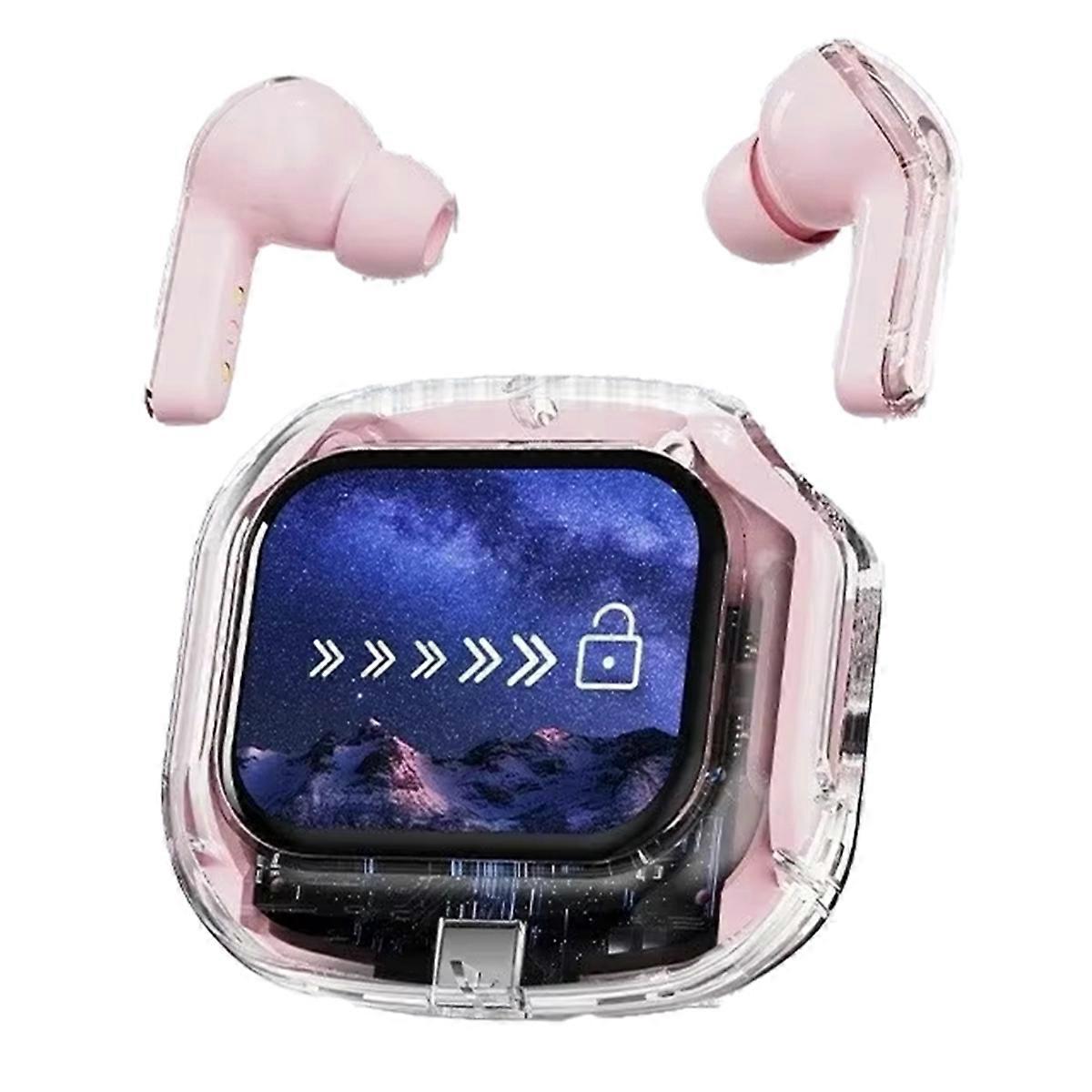 Wireless Bluetooth-Compatible Earphones IntelligentTouch Color LCDScreen Earbuds HIFI Noise Reducti