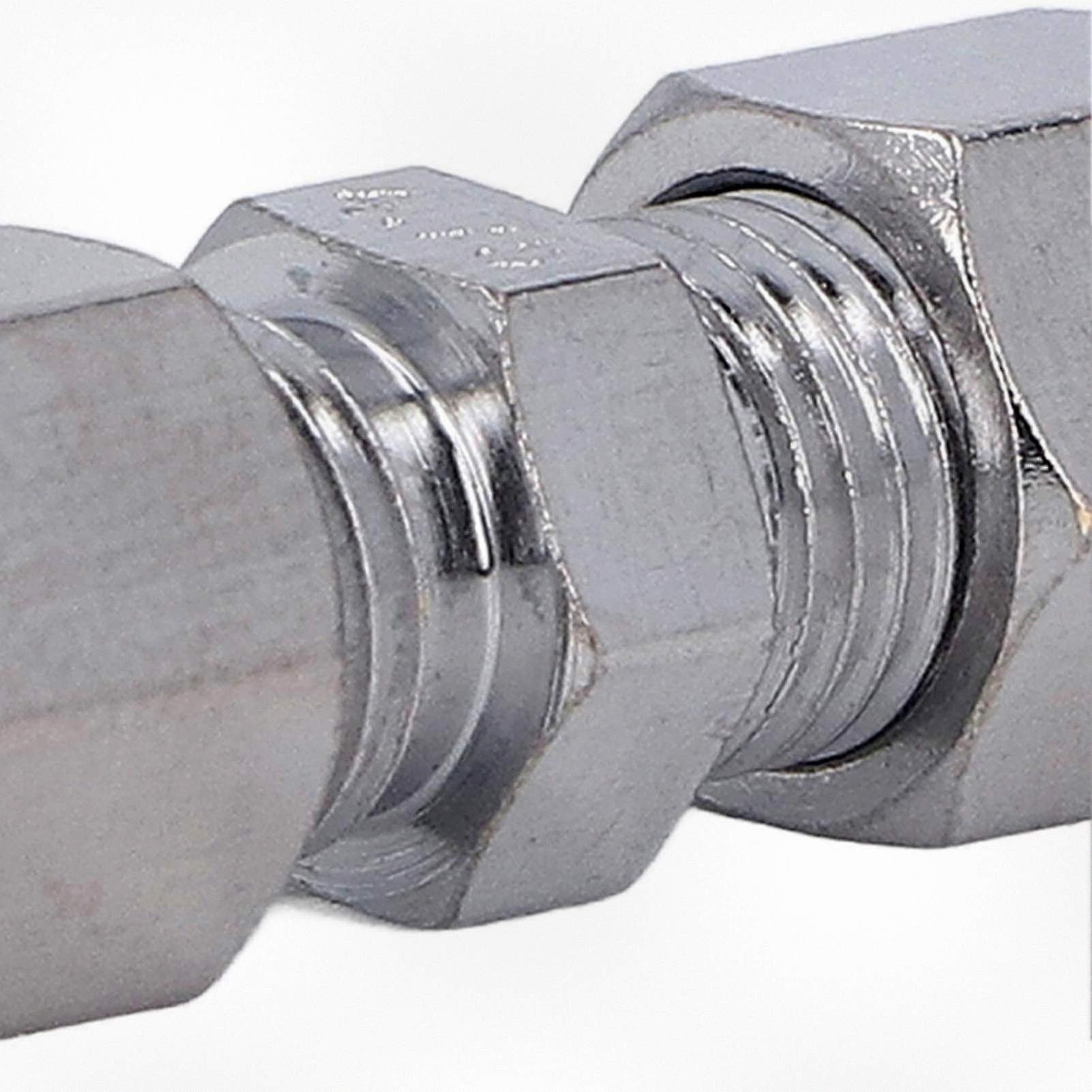 10Pcs Chrome Plated Copper Brake Line Connector Fitting for 4.75mm Diameter Tube Compatible with Various Brands