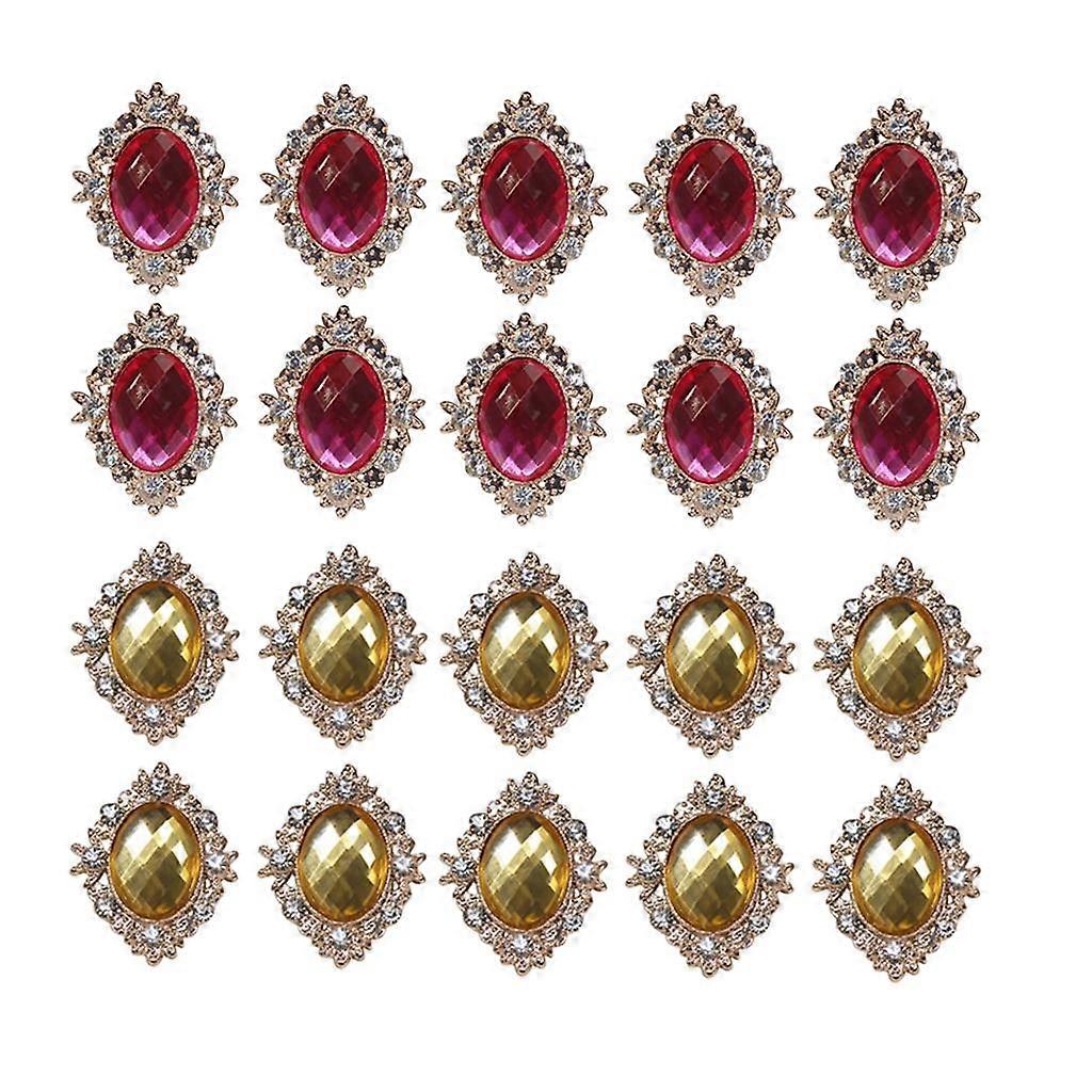 20 Pcs Rhinestone Cabochons Button diy Sewing Fasteners Accessories