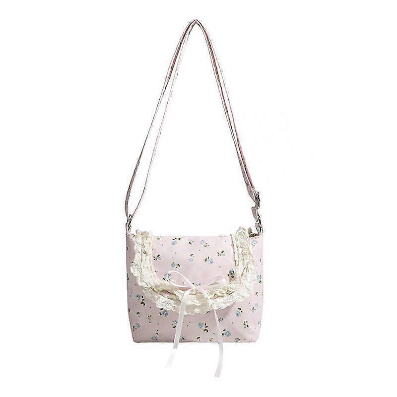 Women's White Floral Pattern Shoulder Bag
