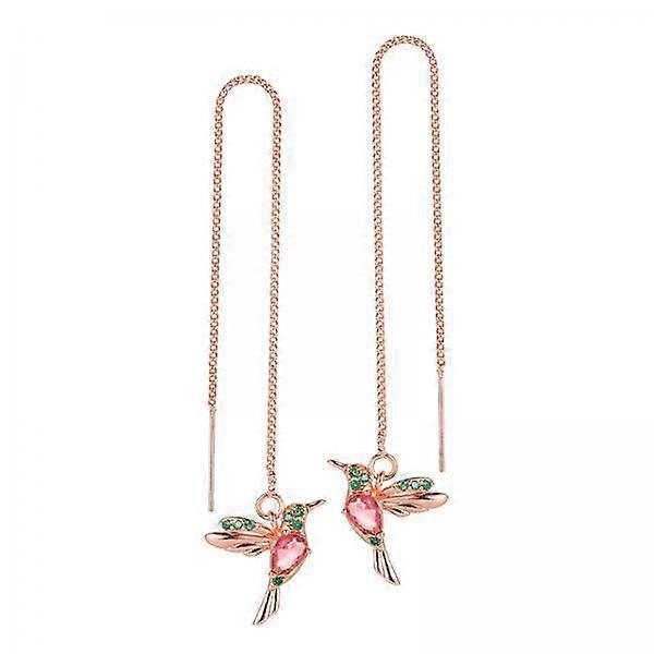 Stylish Long Chain Earrings with Bird Pendant