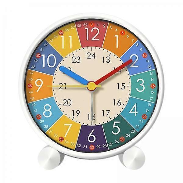 3x Kids Bedside Analog Alarm Clock with Color Coded Zones Portable Silent