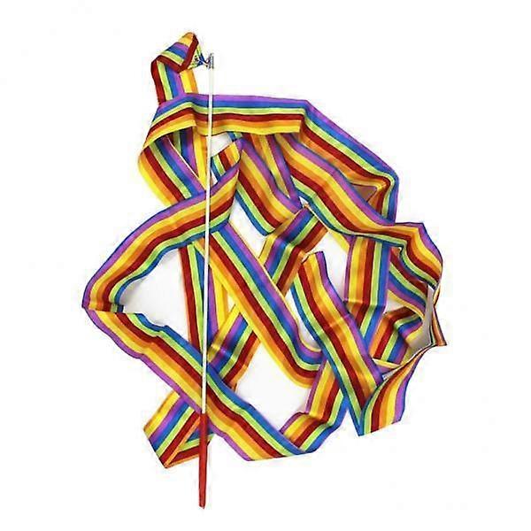 5x Dance Ribbon Gym Rhythmic Art Gymnastic Streamer Twirling Rod