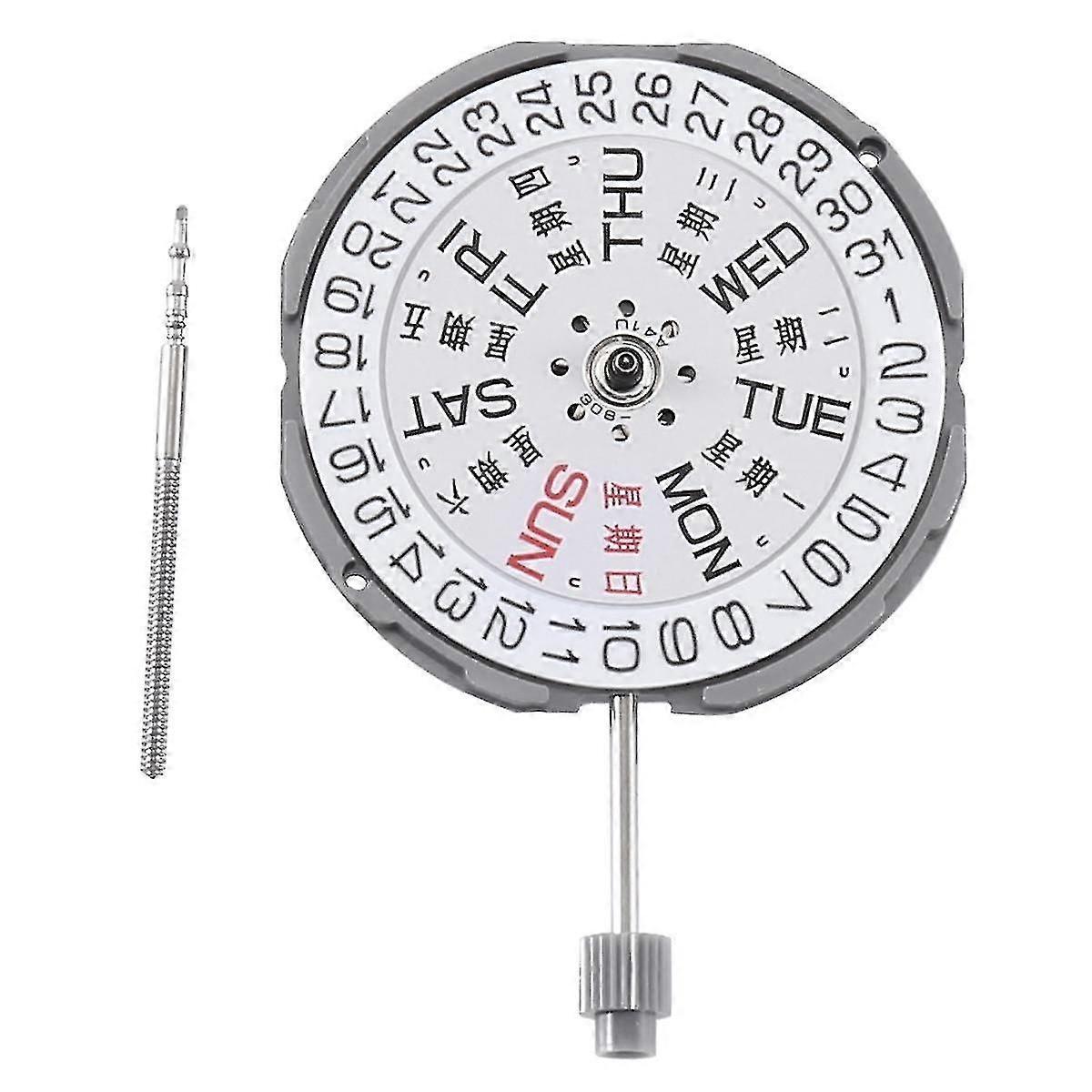 Gm02 Quartz Movement Dual Calendar 3pin Digital Watch Movement Week Calendar Watch Accessories