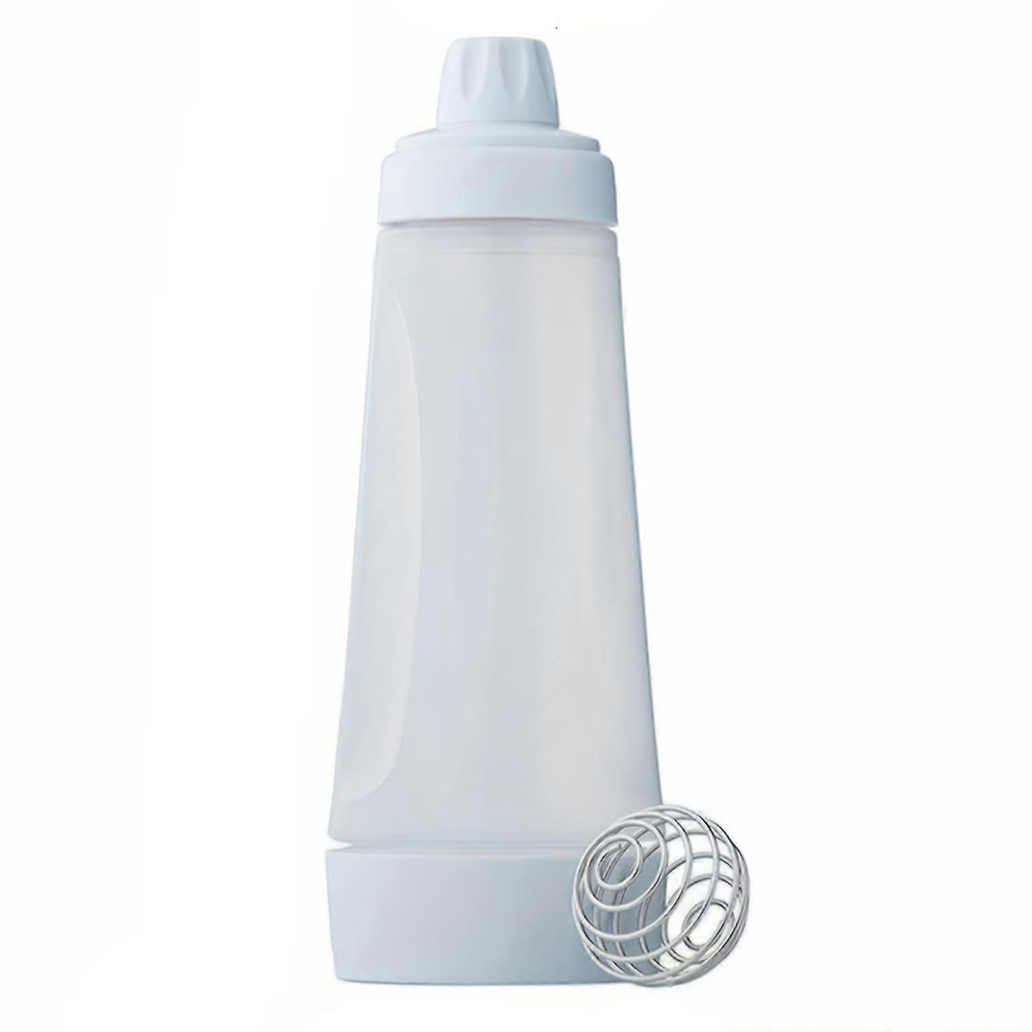Dough Scoop with Scale, Dough Dispenser for 1000 ml with BlenderBall Whisk, for Crepes, Ptjes, Pancakes, Waffles, Muff or Donut Dough (White)