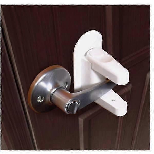 Doorstop for Children - Locks Handle / Door  Safety White