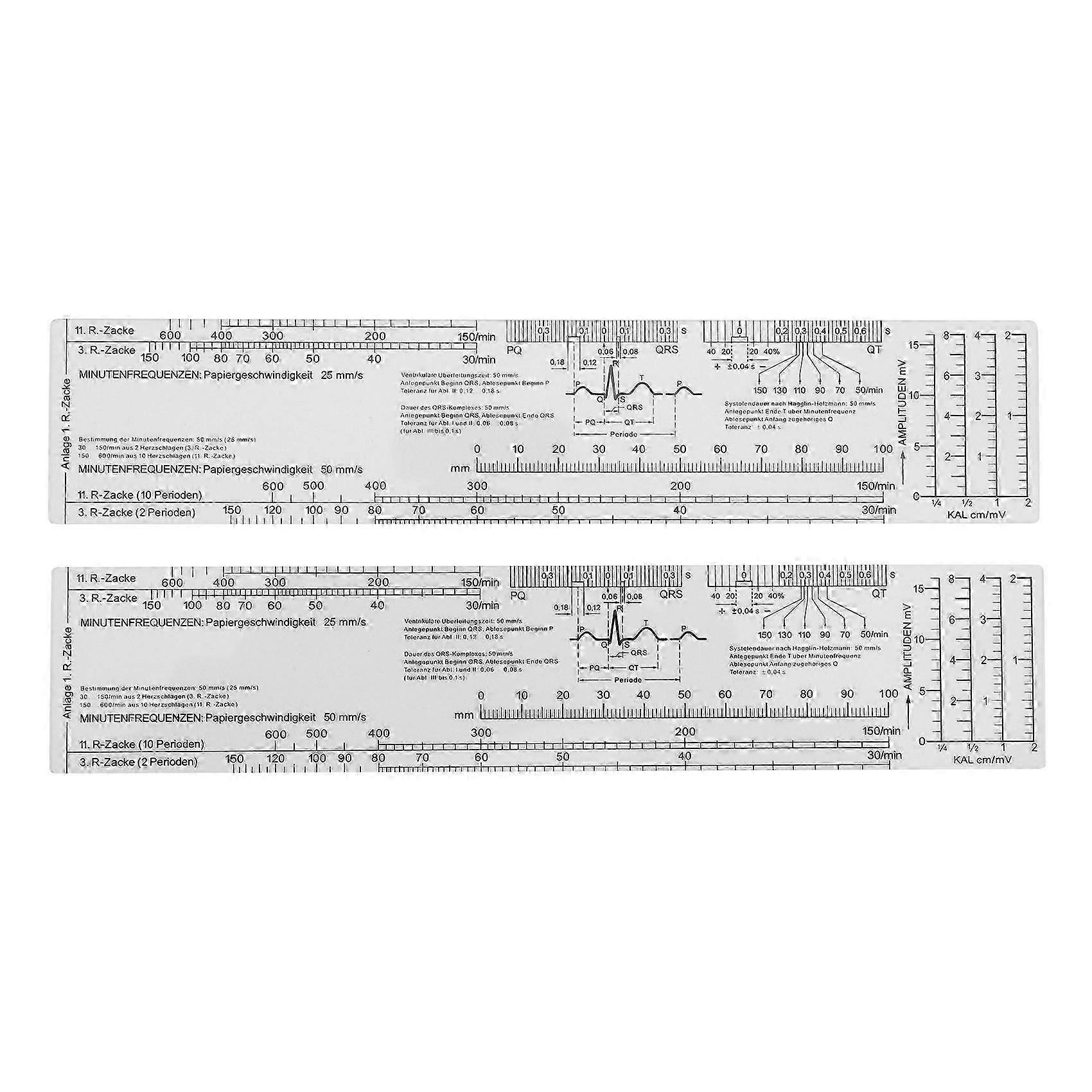 Essential EKG Ruler Pocketcard in English
