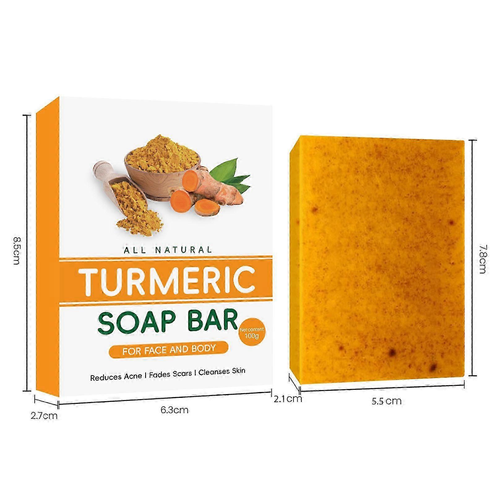 2025 Soap Lemon Turmeric Soap Tablets Cleansing Turmeric Soap Facial And Body Shower Soap Firming Pores And Removing Pigments