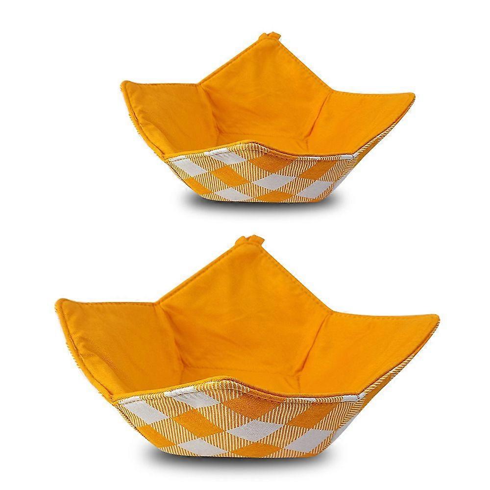 2-Piece Microwave Bowl Holder Set Microwave Bowl Holders for Hot Food, Checkered Fabric for Safe & Easy Handling Machine Washable