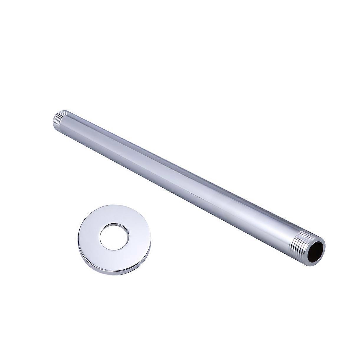 Ceiling Shower Arm, 300mm Brass with Flange, Enhanced Thread for Stability