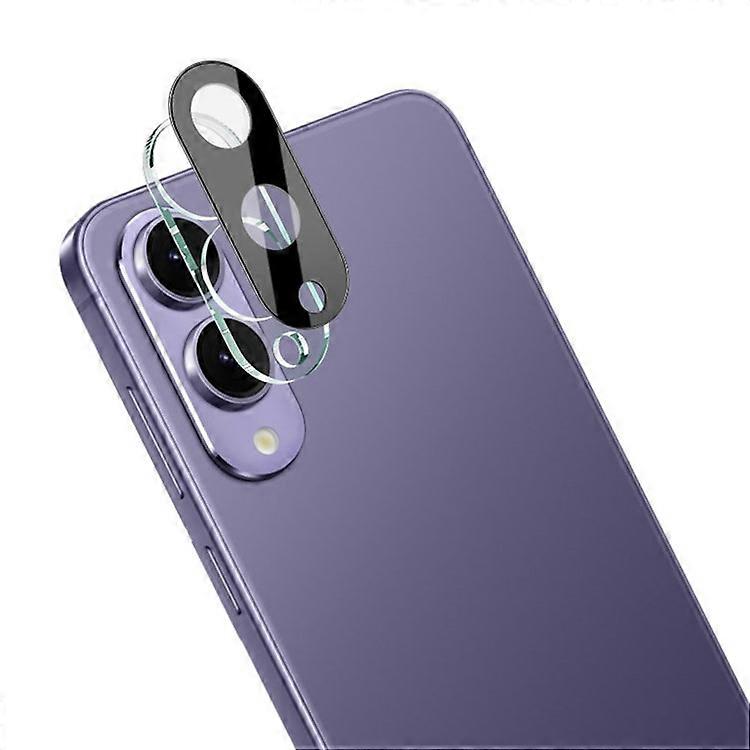 Compatible IMAK pour Samsung Galaxy S25 Edge Film d’objectif en verre trempé + capuchon acrylique (version noire)