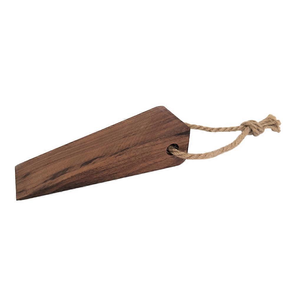 Wood Door Stopper with Antislip Texture for Home Use Brown Color Helps Keep Door Open Safely 1 Pc