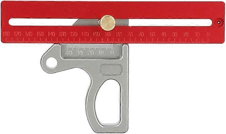 Carpenter's Ruler, Aluminum Alloy 45/90 Degree Angle Square Measuring Tool, 200mm