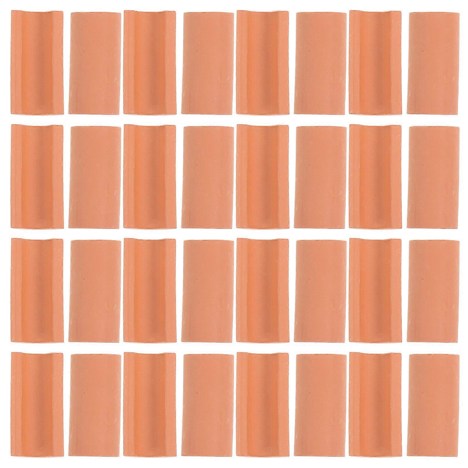 50 τμχ Αυτοκόλλητα Μικροσκοπικά Πλακάκια Στέγης Ρεαλιστικό Σχέδιο Τούβλων για Κουκλόσπιτο Diorama DIY Έργα Κατασκευής Κήπου Δημιουργικά Είδη Χειροτεχνίας