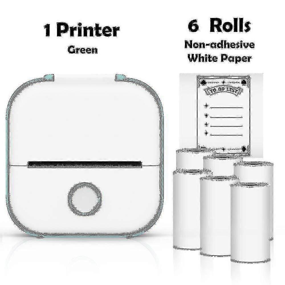 Portable Wireless Thermal Printer, Inkless Pocket Self-Adhesive Label Printer for Home Office