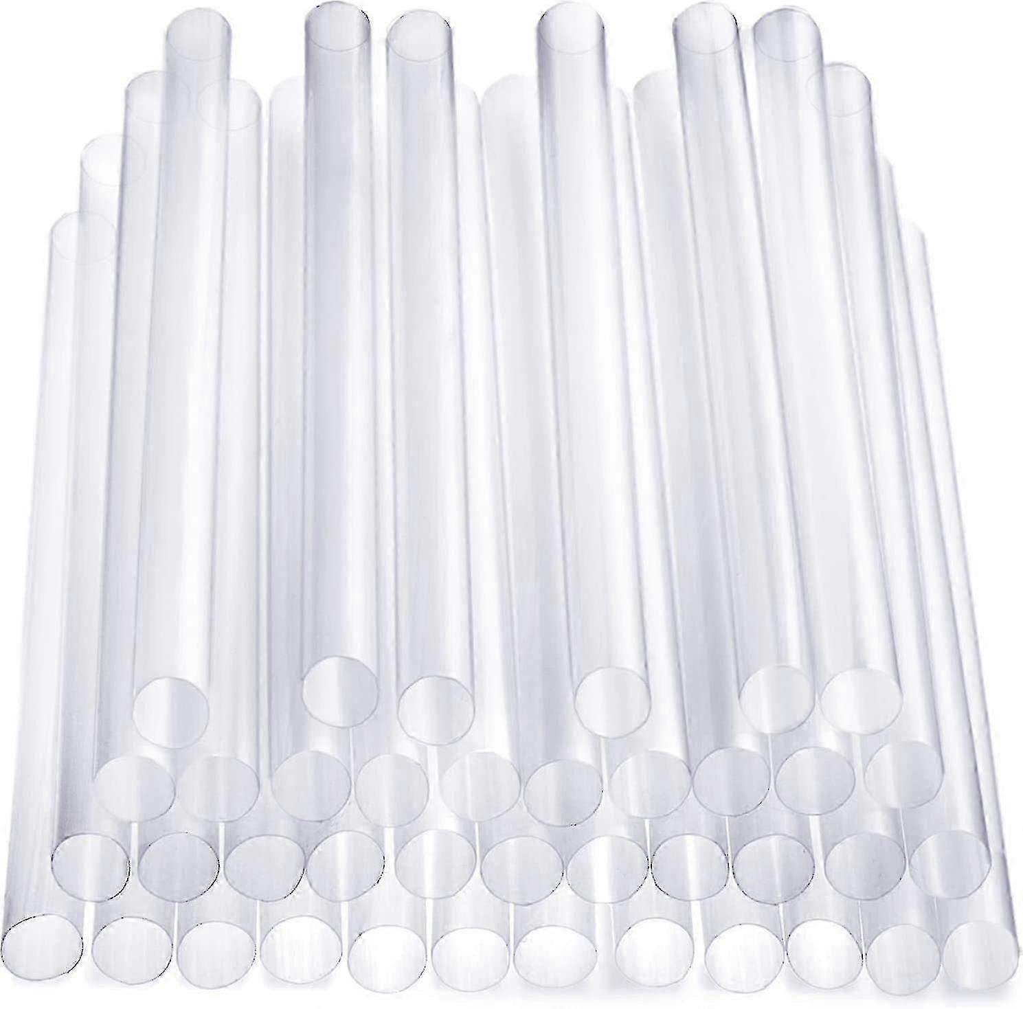 [100 Pack] Clear Jumbo Smoothie Straws 210x11mm