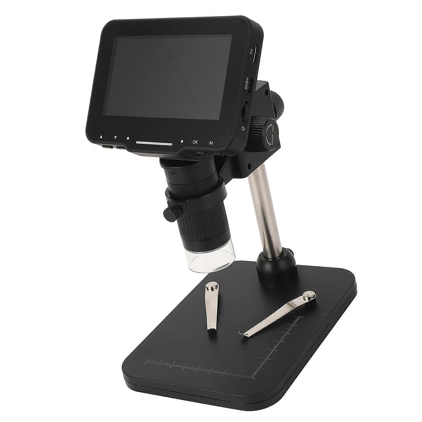 Digital Microscope 4.3 Inch IPS Screen 16MP 1080P 1600X Soldering Microscope with HD Multimedia Interface 