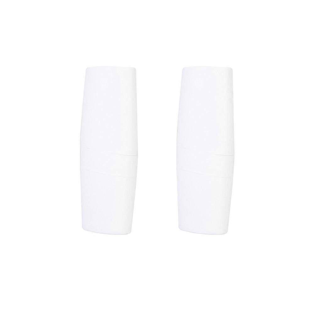 Toothbrush Storage Case Minimalist Design Plastic Material White For Travel And Daily Use 2Pcs
