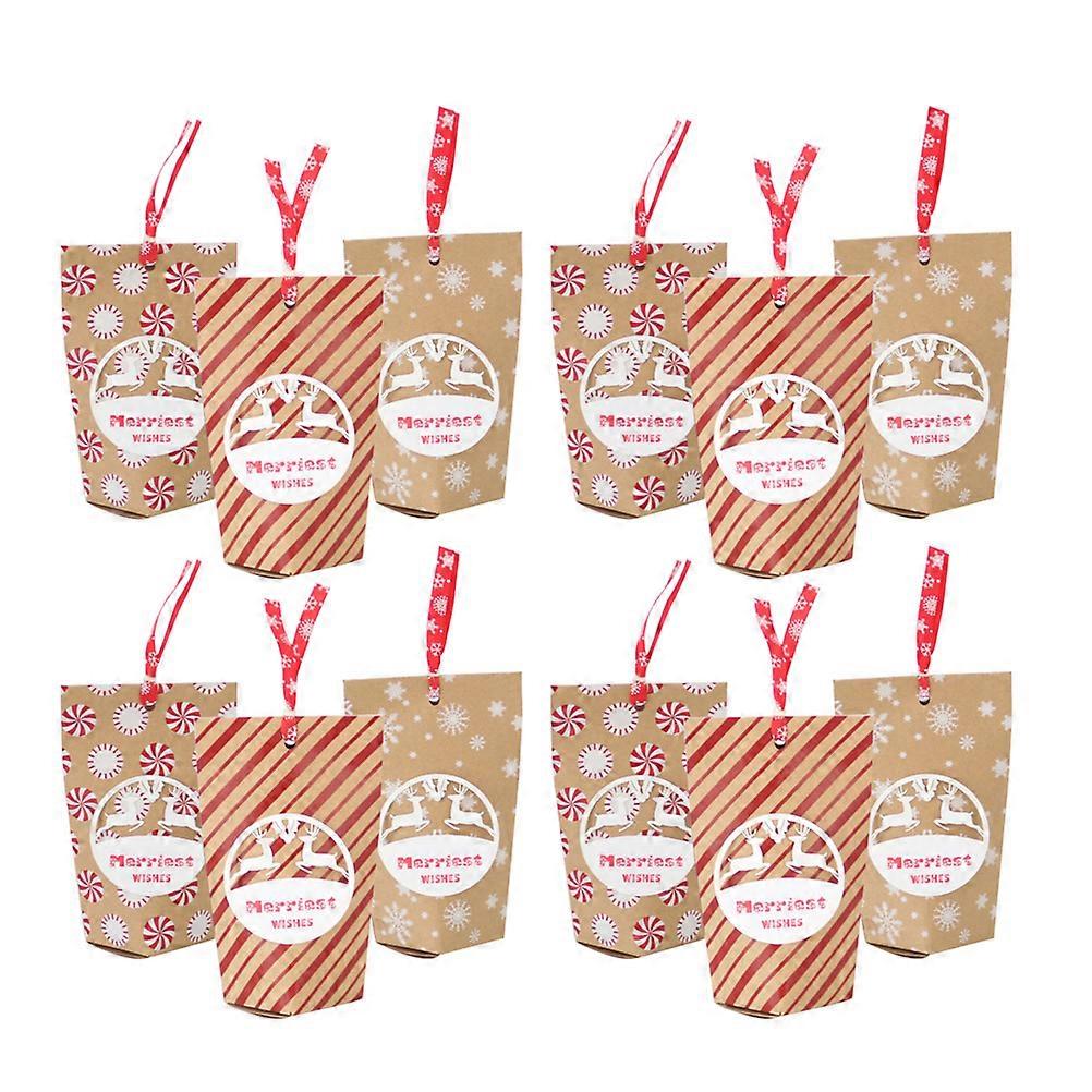 Paper Boxes For Sweets Christmas Party Favors Small Candy Box Assorted Color 10*7*16cm 12Set