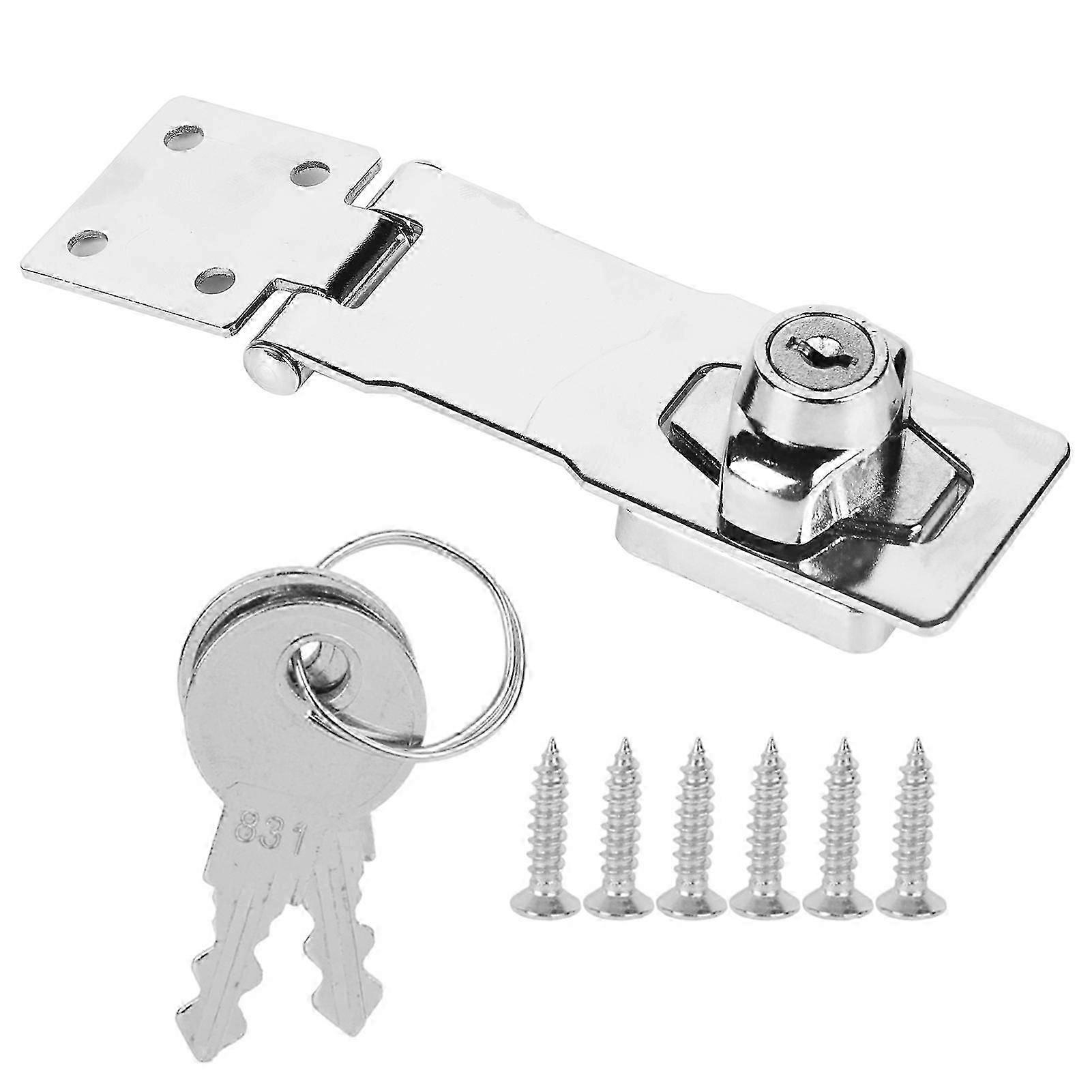 Large Keyed Hasp Lock Locking Hasp for Small Doors Drawer Cabinet Household Tool